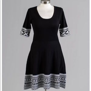 NWT Gorgeous black and white sweater dress